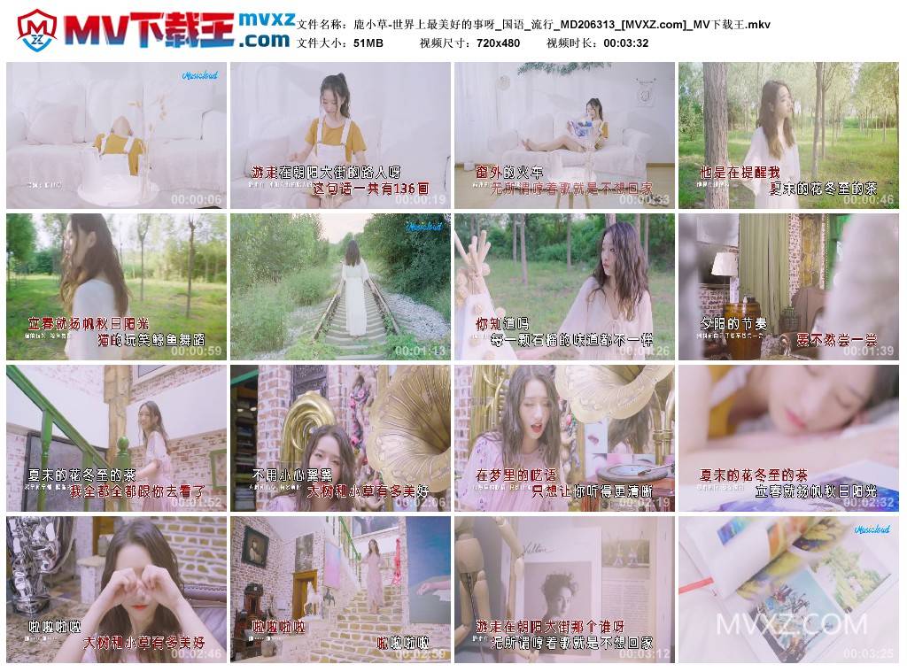 鹿小草-世界上最美好的事呀_国语_流行_MD206313